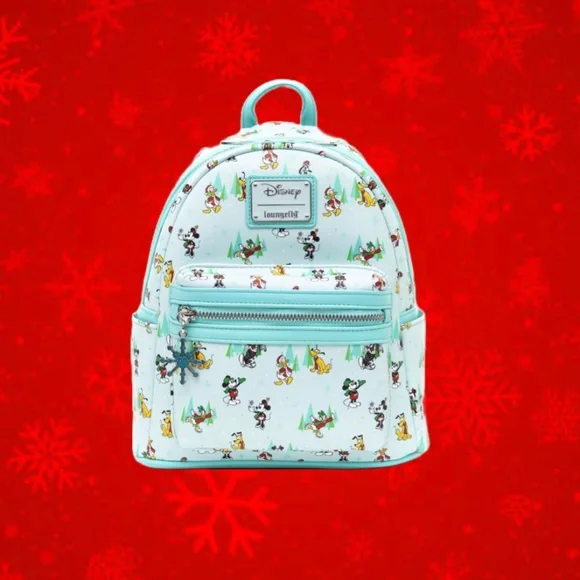 Loungefly Disney Sensational Six Holiday Mini Backpack and Wallet - Picture 2 of 6